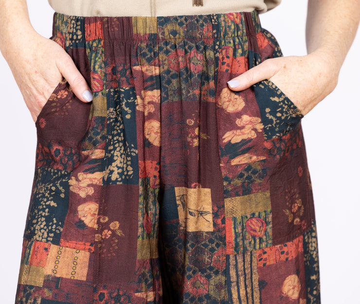 Lantern Pant Wine Print