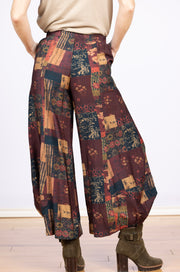 Lantern Pant Wine Print