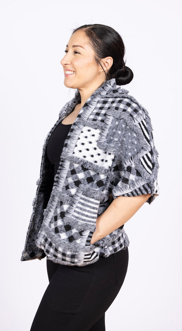 Patchwork Jacket Black/White