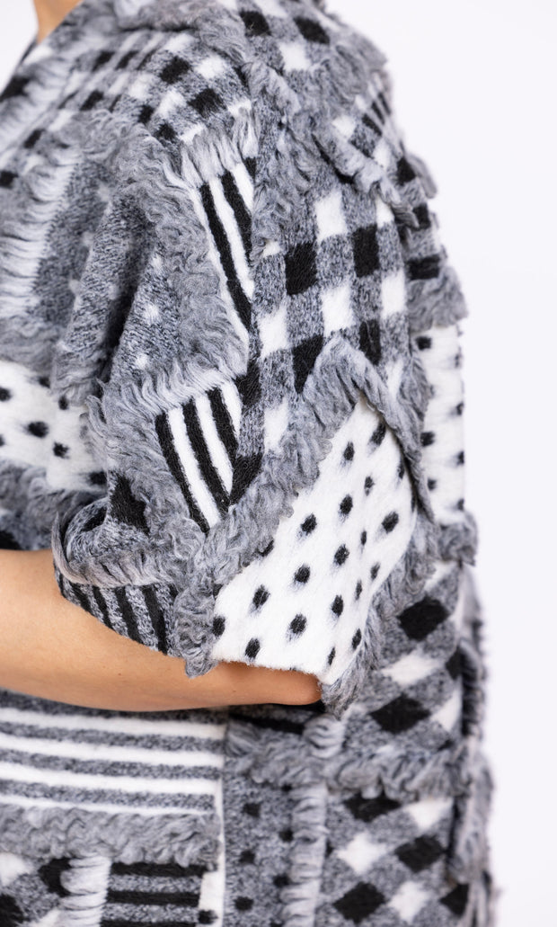 Patchwork Jacket Black/White