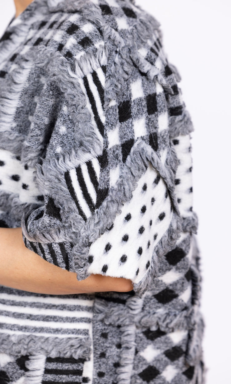 Patchwork Jacket Black/White