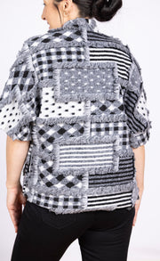 Patchwork Jacket Black/White