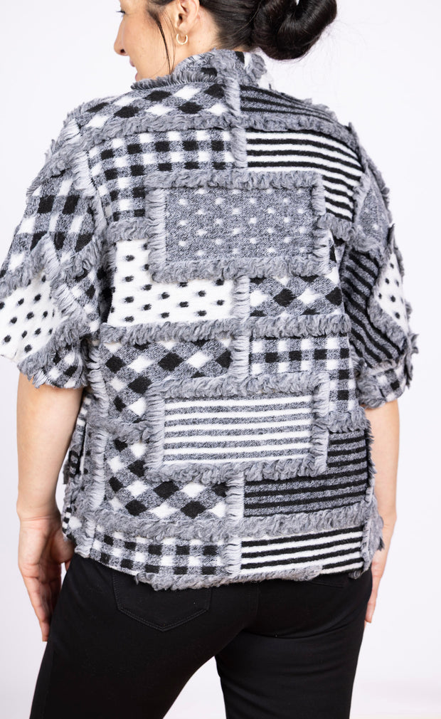 Patchwork Jacket Black/White