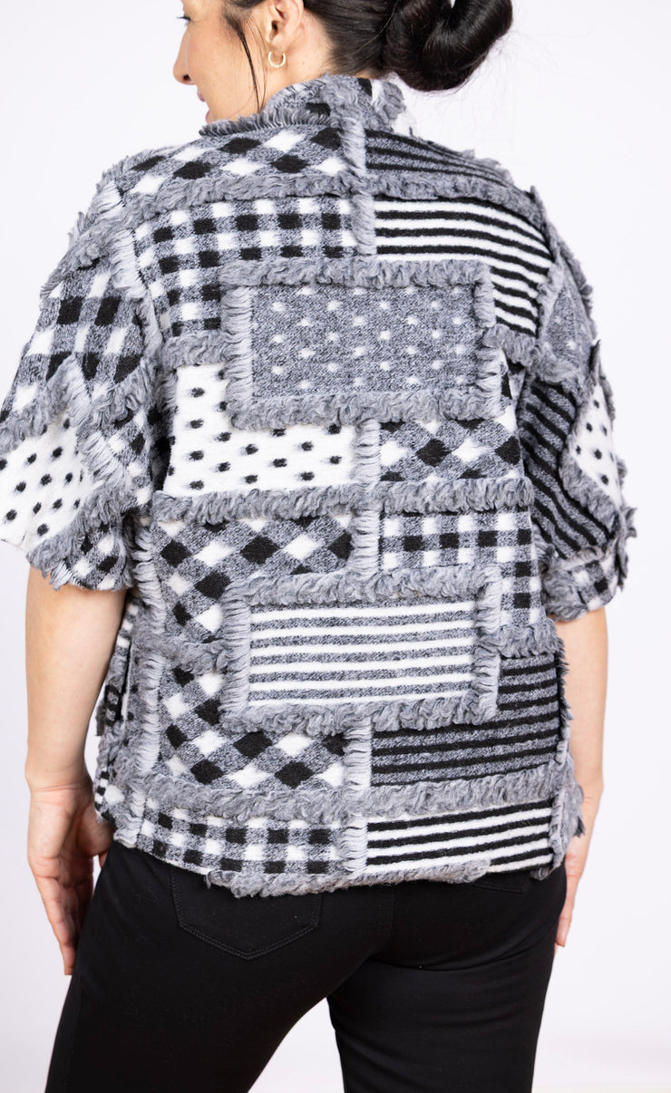 Patchwork Jacket Black/White