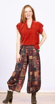 Short Sleeve Velvet  Cowl Tandon