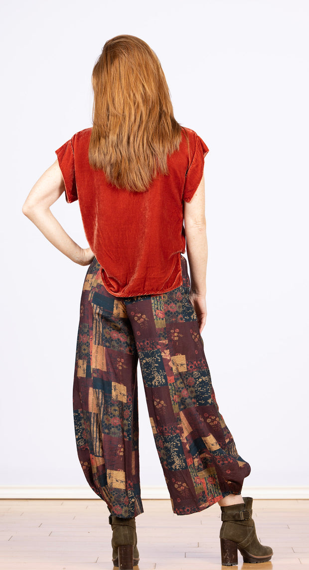 Short Sleeve Velvet  Cowl Tandon