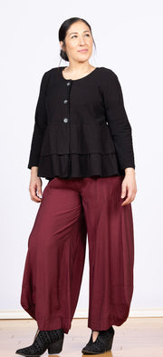 Solid Lantern Pant Wine