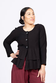 Cherub Cardi Black, Ruffles
