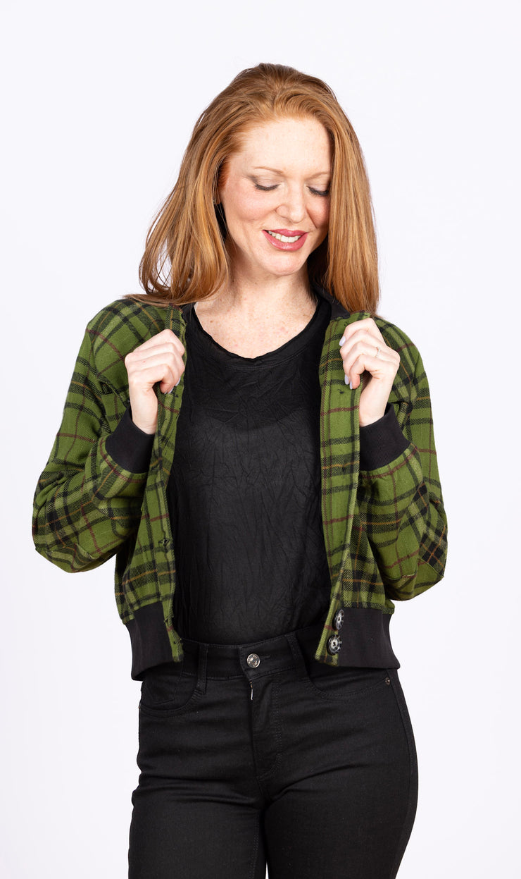 Crinkle Long Sleeve Black