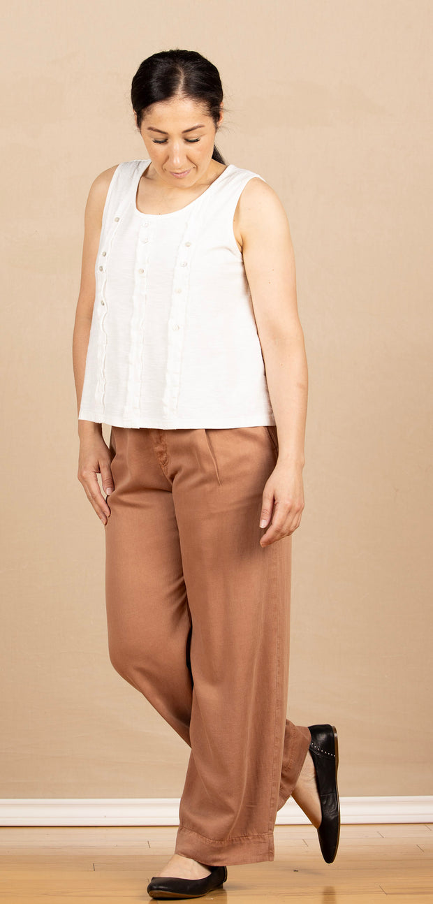 Marina Pleated Wide Leg Ankle Pant