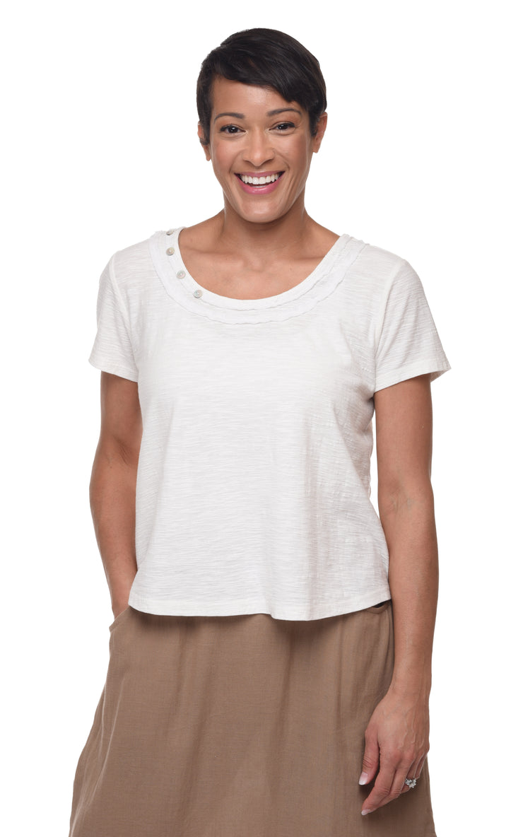 Button Tee Ivory