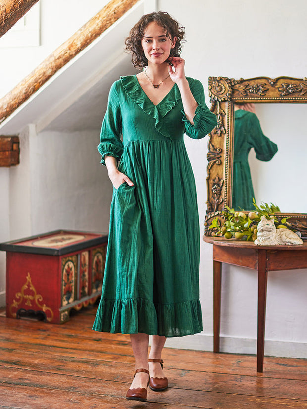 Avonlea Dress Forest Green