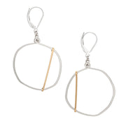 Golden Optimist Circle Earring