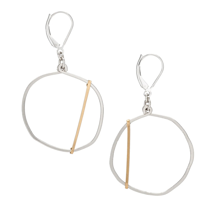 Golden Optimist Circle Earring