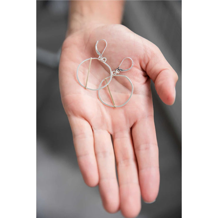 Golden Optimist Circle Earring