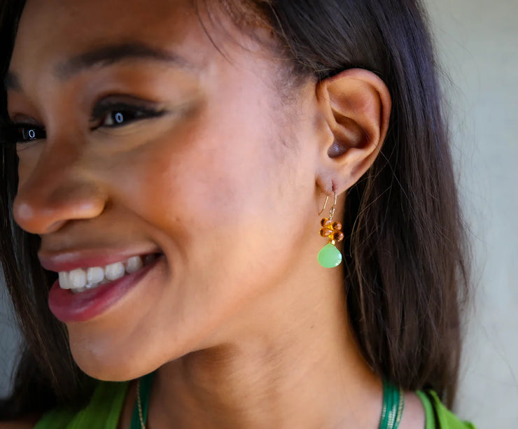 Glimmer Earrings in Blue Sapphire