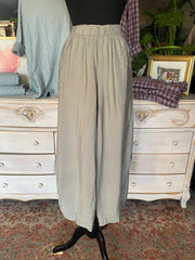 Solid Wide Leg Pant Grey