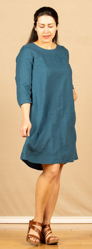 Happy Gathers Dress Dark Teal