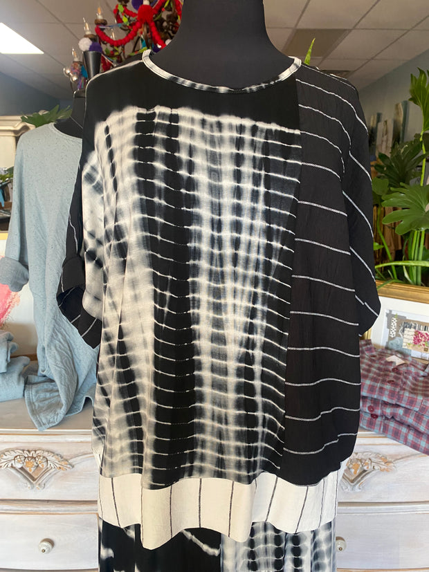 Mix Media Top Shibori