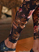 Yesterday Roses Printed Mesh Footless Tights Black