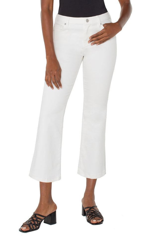 Hannah Cropped Flare White