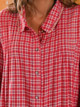Farmgirl's Plaid Nightshirt Red Ecru