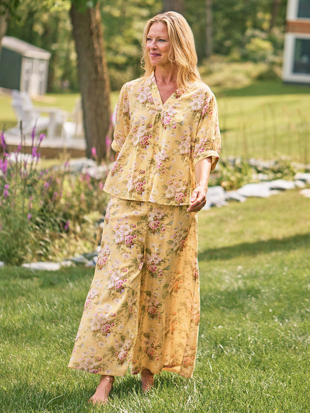Blossom Pajama Set Yellow
