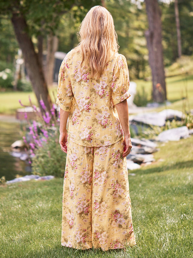 Blossom Pajama Set Yellow