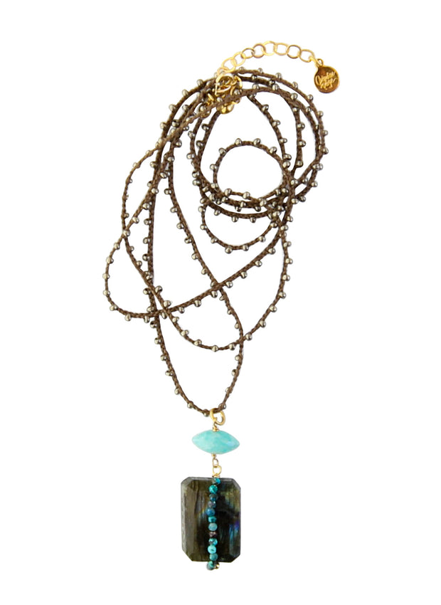 Provo Knotted Pendant Turquoise