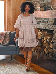 Treasured Lace Tunic Dress Antique