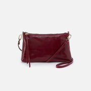 Red leather crossbody bag 