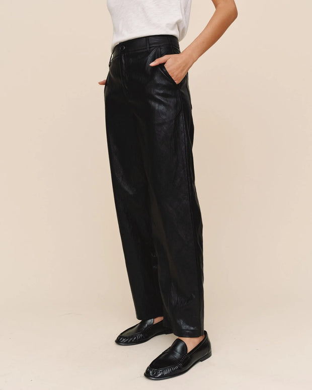 Faux Leather Pant Black