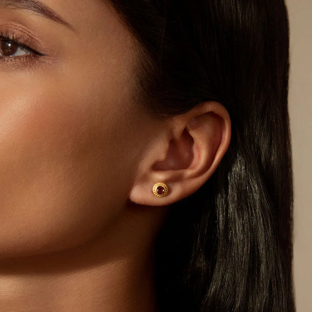 Garnet Studs