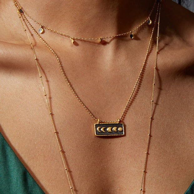 Moon Phase Blk & Gold