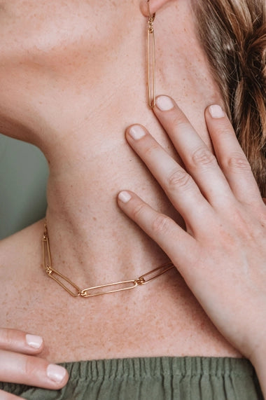 Reef Necklace, Handmade Paperclip Sterling