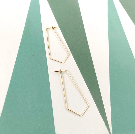Prism Minimal Hoop Earring Gold Filled