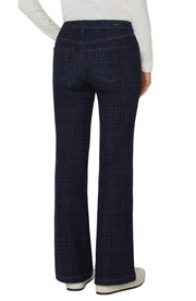 Hannah Flare Indigo Plaid