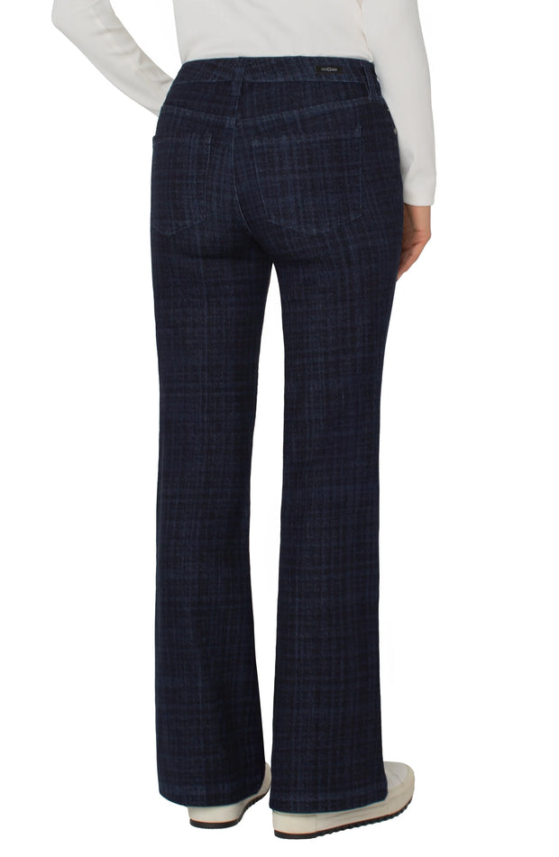 Hannah Flare Indigo Plaid