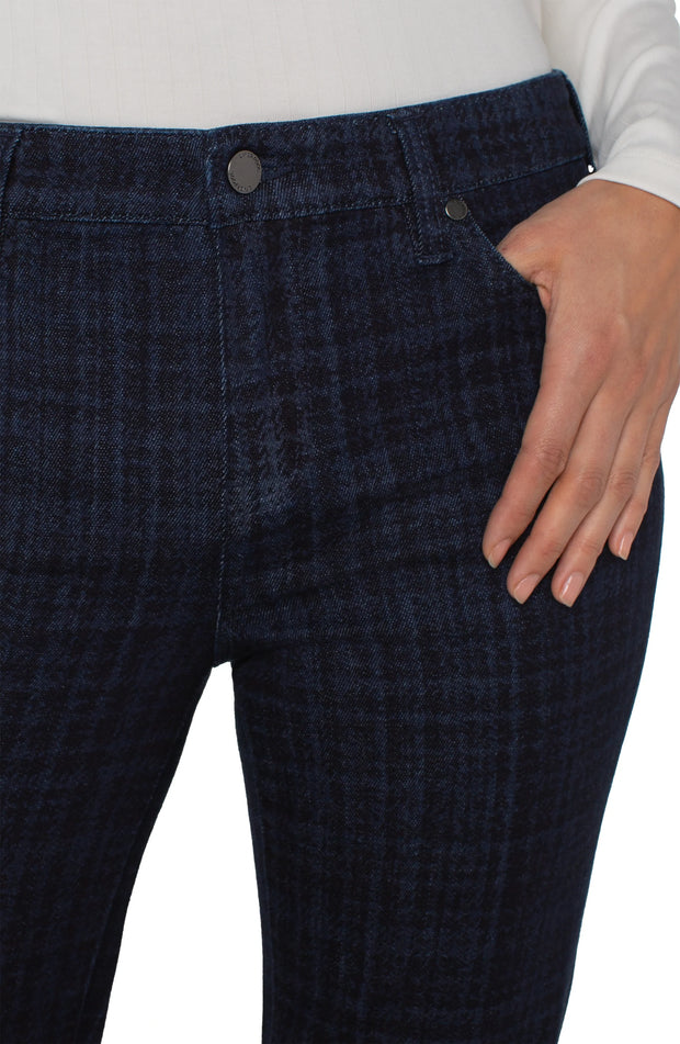 Hannah Flare Indigo Plaid