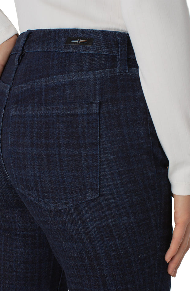 Hannah Flare Indigo Plaid