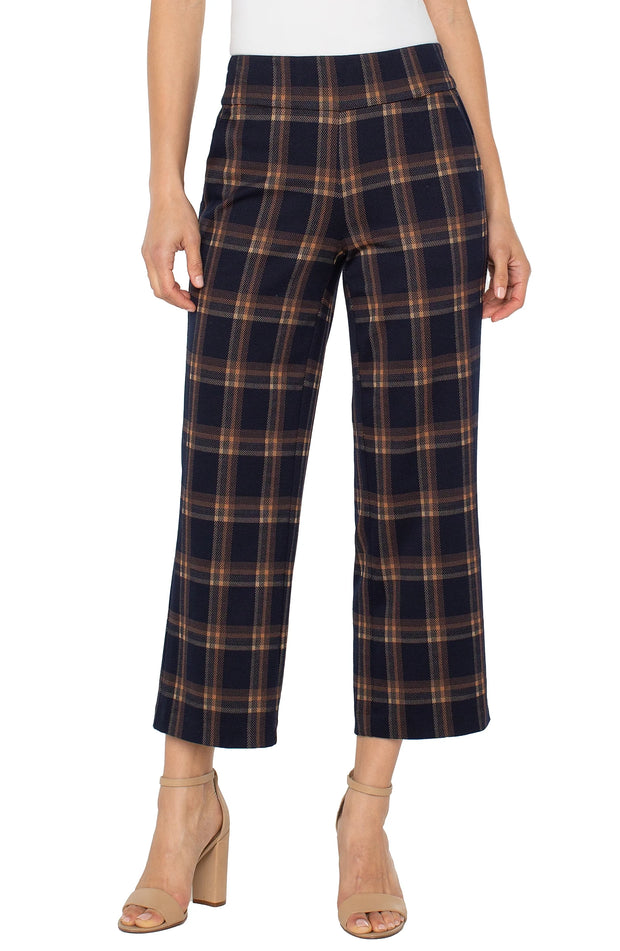Plaid knit, pull on