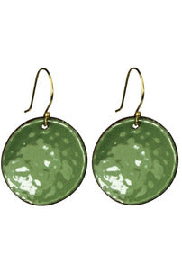 Round Earring Green