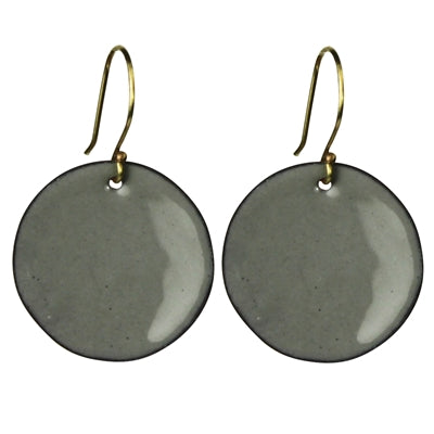 Grey earrings crafted from brass and recycled bones in grey colour by k -  Afrikrea