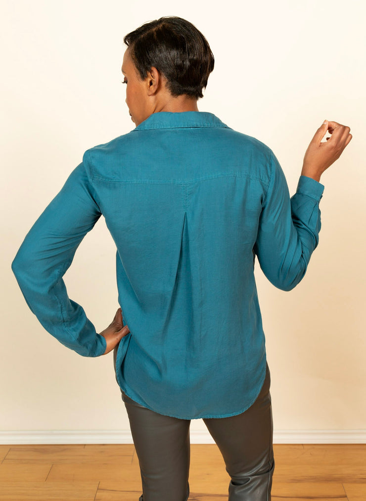 Two Pocket Button Down Teal